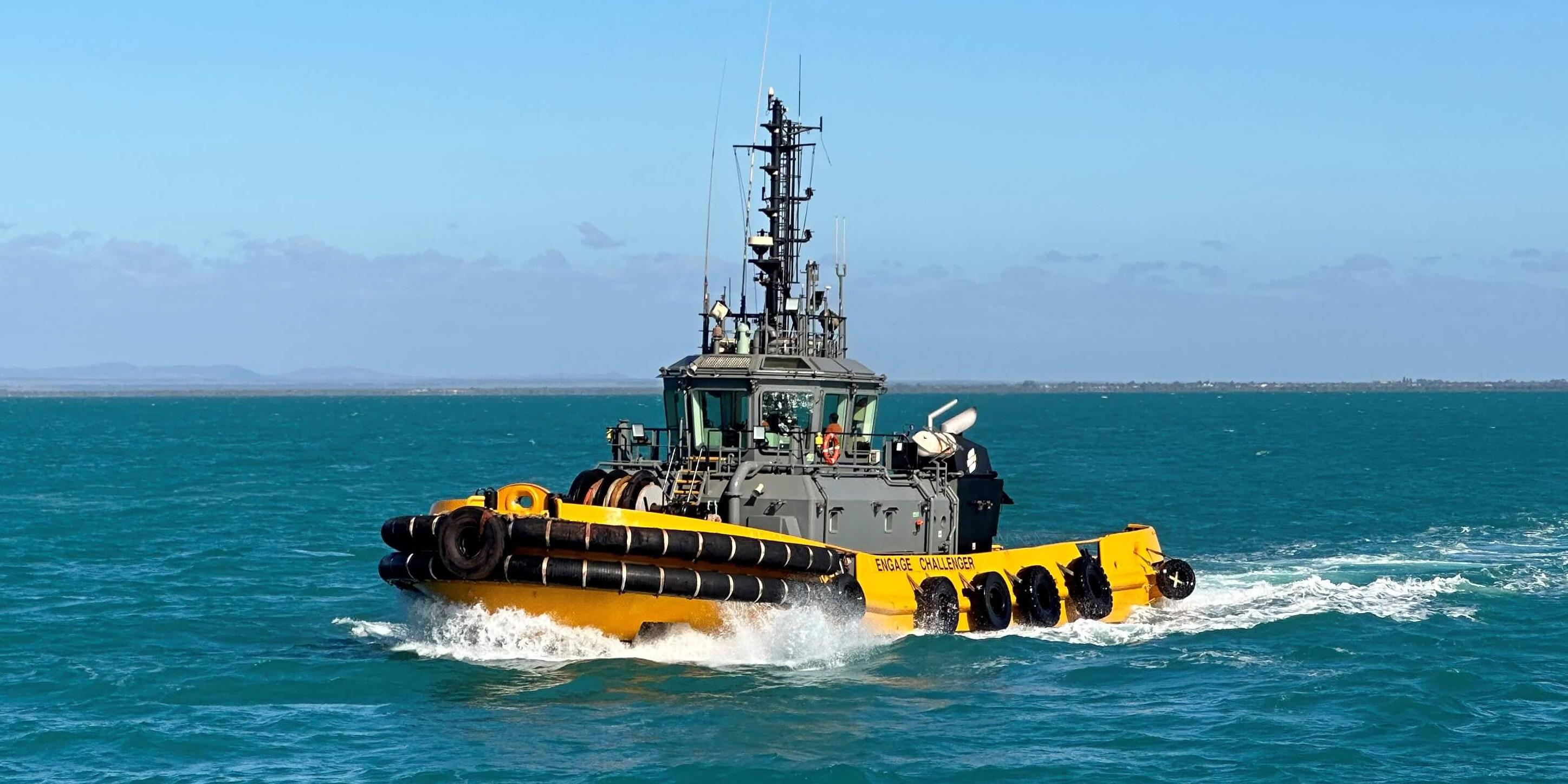 Engage Challenger ASD Tug navigating open waters.